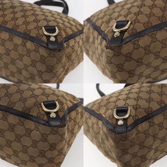 GUCCI GG Canvas Abbey Tote Bag Beige Gold - Picture 10 of 13